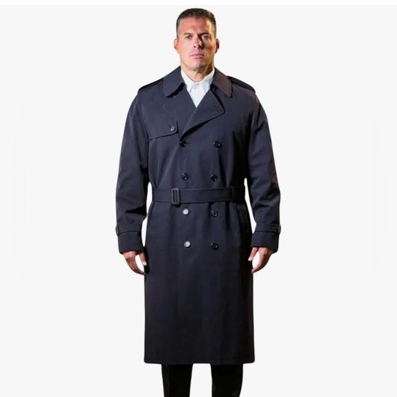 Dscp Other - Garrison Collection All Weather Army Coat 38S DLA Military Trench Black